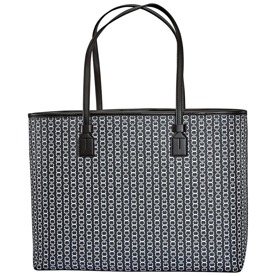 Túi Tote Tory Burch Gemini Link Canvas Tote- Black Gemini Link  Màu Đen