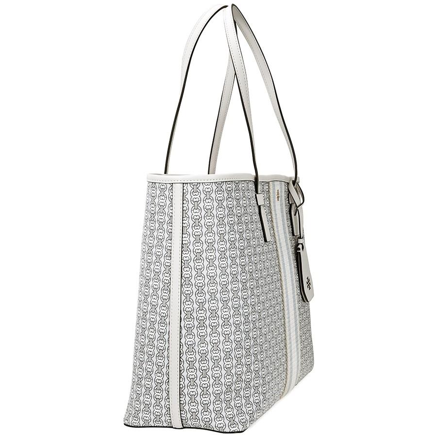 Túi Tory Burch Gemini Link Canvas Tote- New Ivory Gemini Link  Màu Trắng