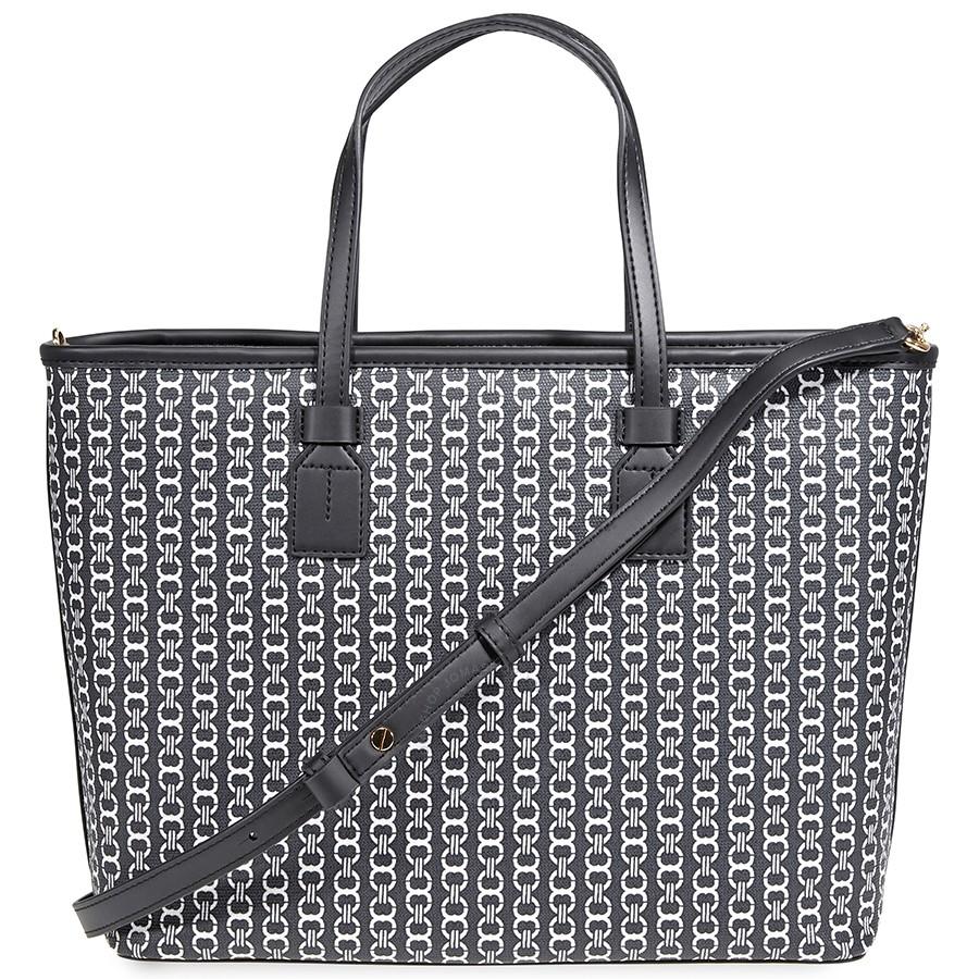 Túi Tote Tory Burch Gemini Link Canvas Small Tote- Black Gemini Link  Màu Đen