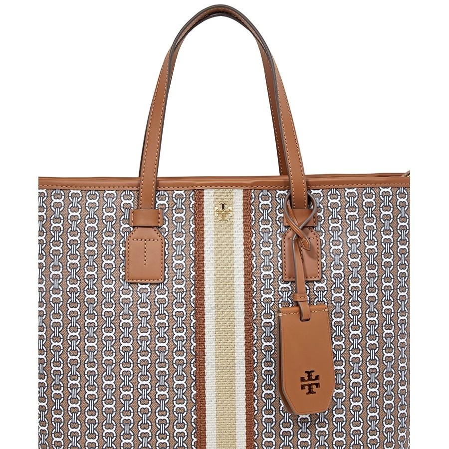 Túi Tote Tory Burch Gemini Link Canvas Small Tote- Light Umber Gemini Link  Màu Nâu