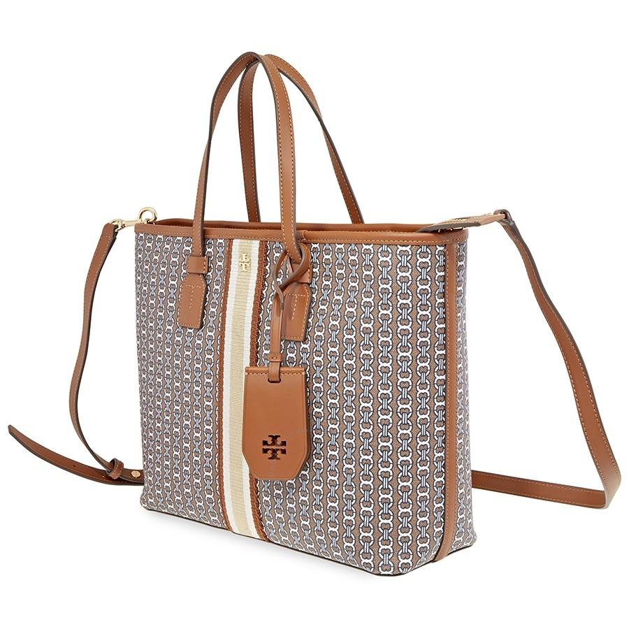 Túi Tote Tory Burch Gemini Link Canvas Small Tote- Light Umber Gemini Link  Màu Nâu