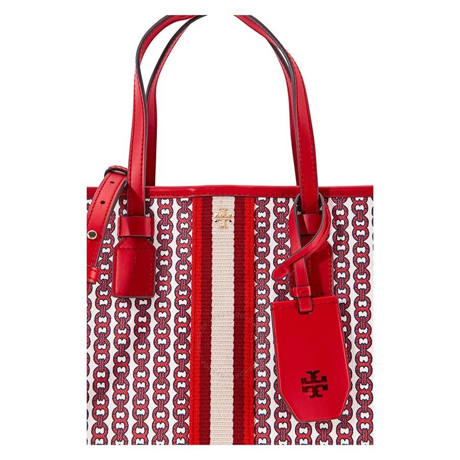 Túi Tote Tory Burch Gemini Link Canvas Small Tote- Liberty Red Gemini Link  Màu Đỏ