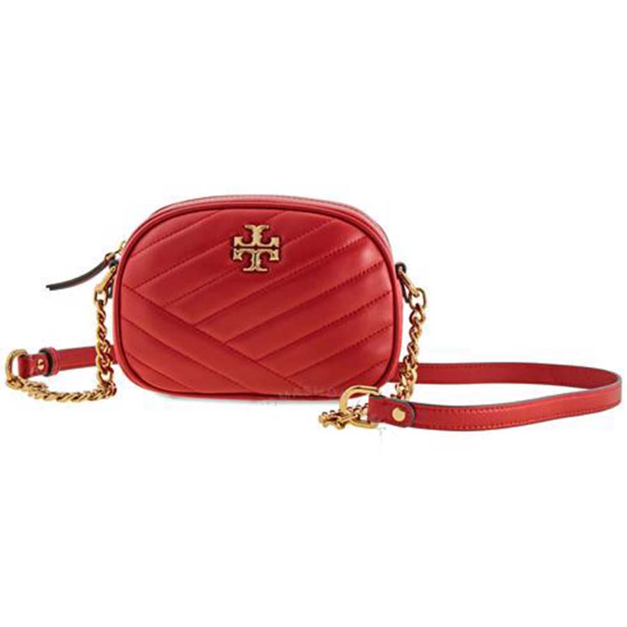 Túi Đeo Chéo Tory Burch Kira Chevron Small Camera Bag- Red Apple Màu Đỏ
