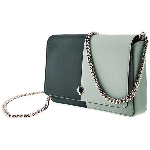 Túi Đeo Chéo Kate Spade Nicola Bicolor Chain Wallet Màu Xanh Green