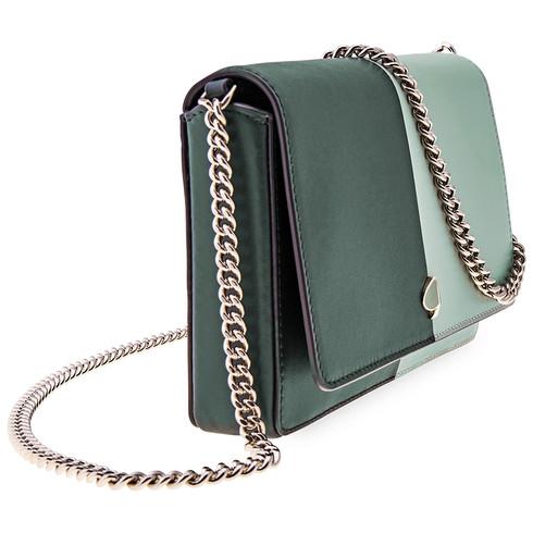 Túi Đeo Chéo Kate Spade Nicola Bicolor Chain Wallet Màu Xanh Green