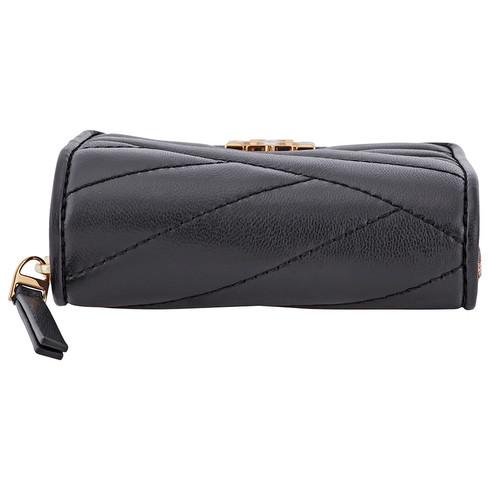 Ví Cầm Tay Tory Burch Kira Chevron Bi-fold Wallet- Black Màu Đen