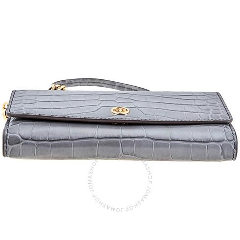 Túi Đeo Chéo Tory Burch Robinson Embossed Chain Wallet Màu Đen