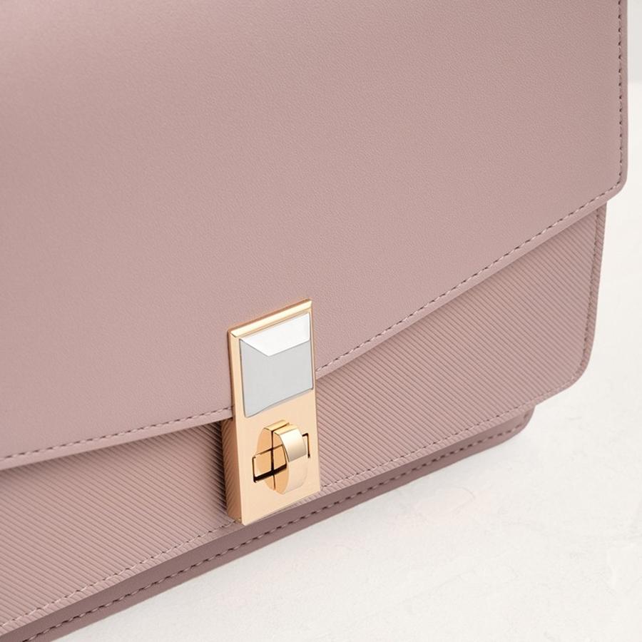 Túi Đeo Vai Pedro Structured Flap Shoulder Bag Màu Tím