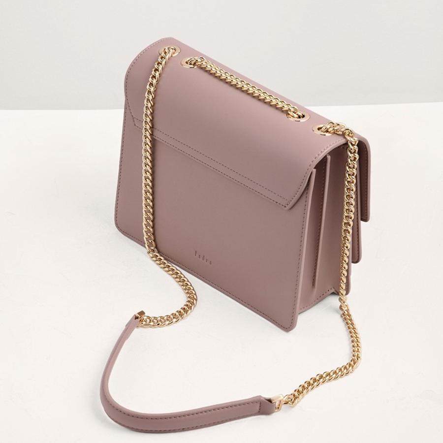 Túi Đeo Vai Pedro Structured Flap Shoulder Bag Màu Tím