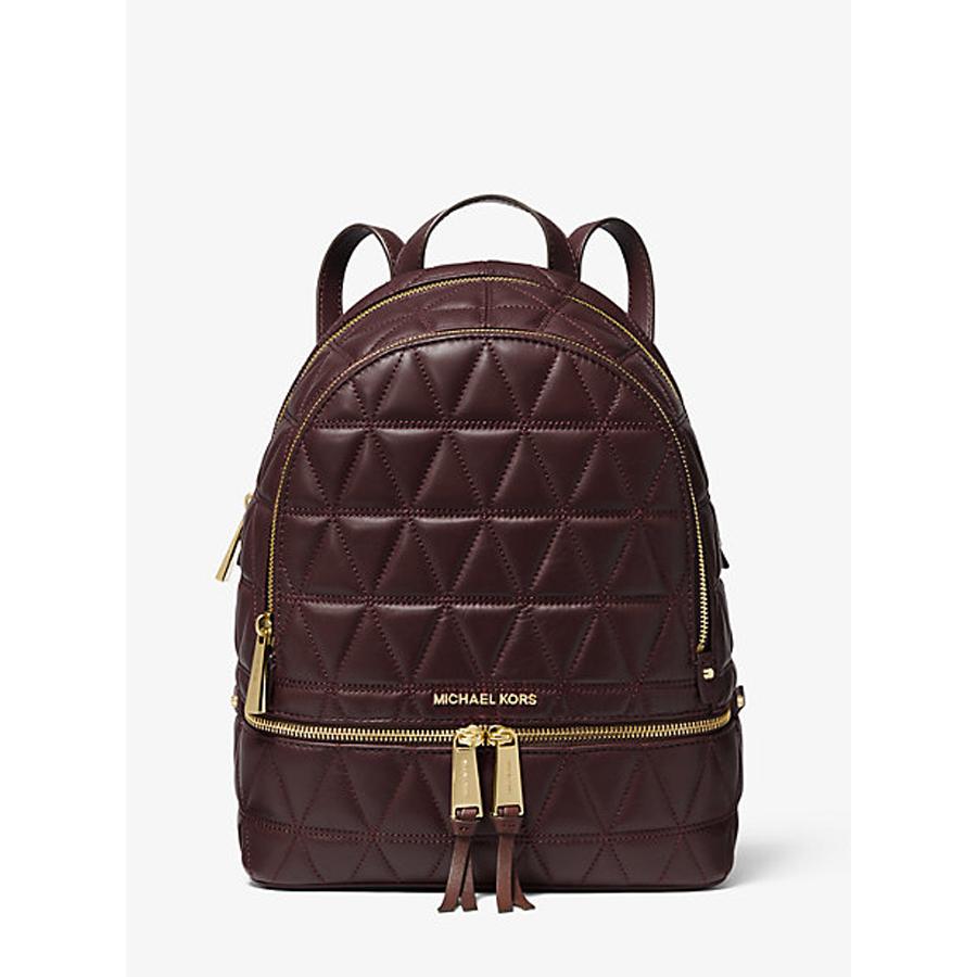 Balo Michael Kors MK Rhea Medium Quilted Leather Backpack Màu Nâu Tím
