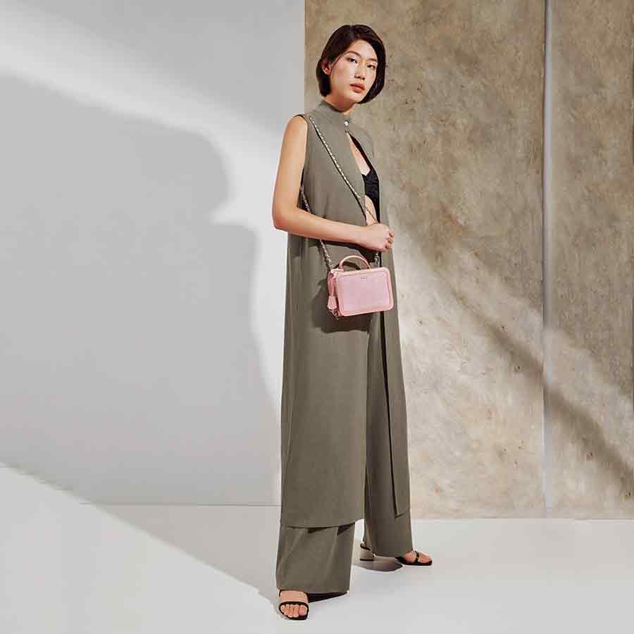 Túi Đeo Chéo Pedro Structured Shoulder Bag PW2-75210088 Màu Hồng