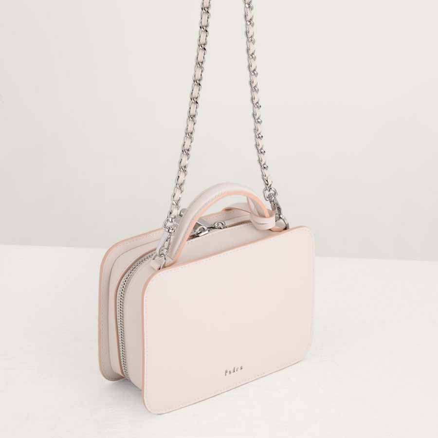 Túi Đeo Chéo Pedro Woven Camera Shoulder Bag Màu Da
