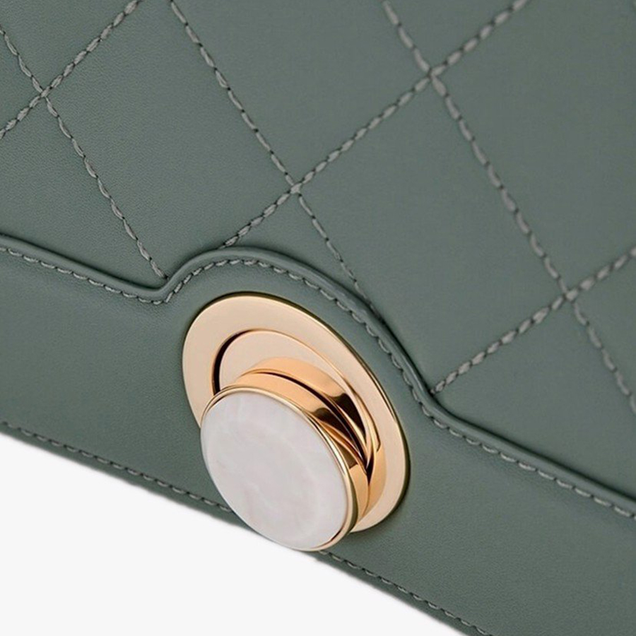 Túi Đeo Vai Pedro Quilted Shoulder Bag PW2-76390043 Màu Xanh Ngọc