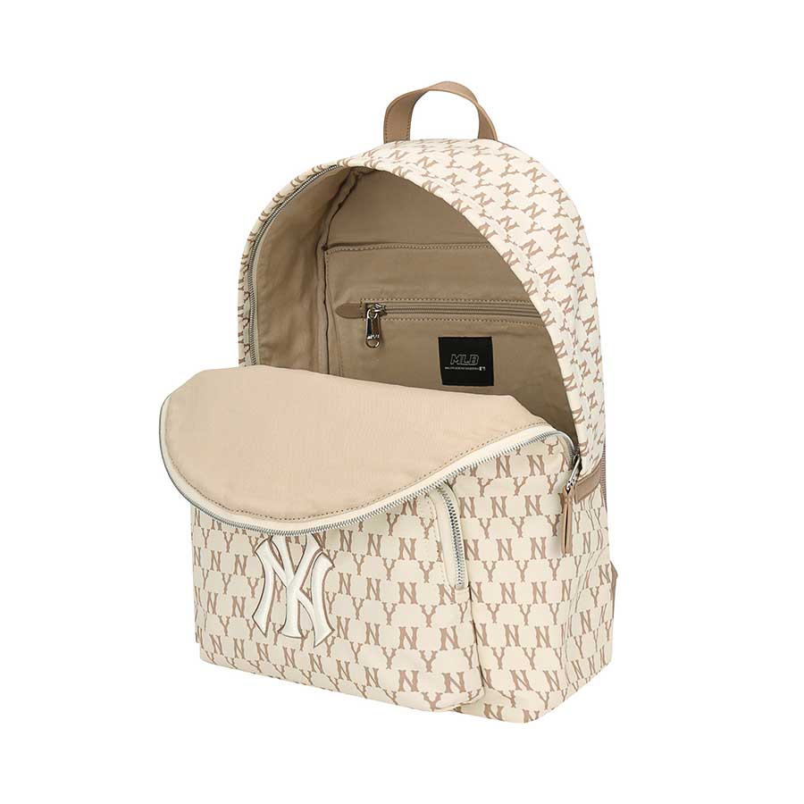 Balo MLB New York Yankees Monogram Backpack Màu Kem