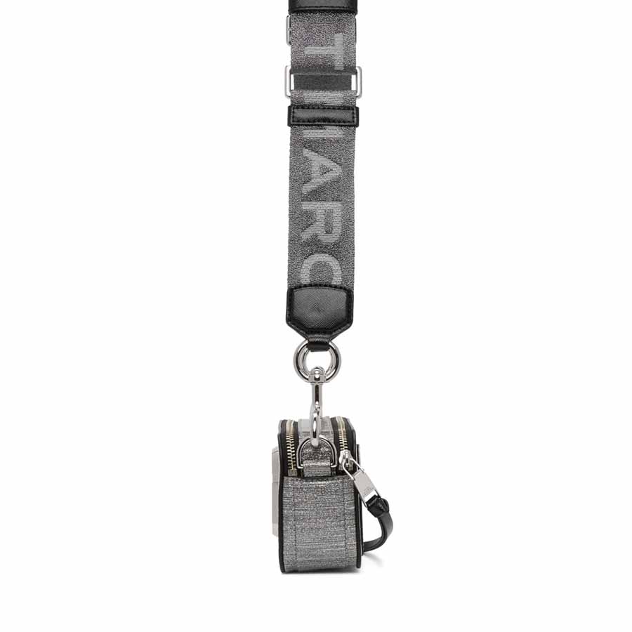 Túi Xách Marc Jacobs Silver Glitter Snapshot Bag Màu Xám Bạc