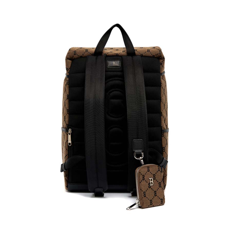 Balo MLB Monogram Diamond Jacquard Backpack Boston Red Sox 3ABKM011N-43BGD