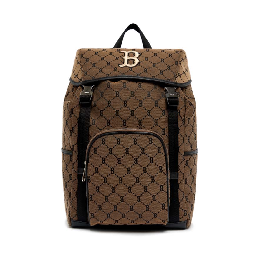 Balo MLB Monogram Diamond Jacquard Backpack Boston Red Sox 3ABKM011N-43BGD