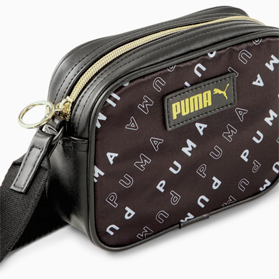 Túi Đeo Chéo Puma Classics Women’s Cross Body Bag Phối Màu Đen, Nâu Cafe