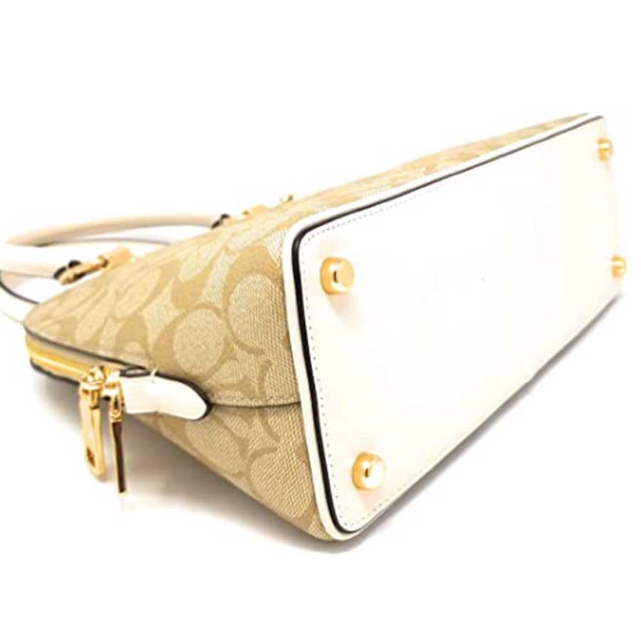 Túi Xách Coach Womens Katy Satchel in Crossgrain Leather Light Khaki - Chalk Màu Nâu Nhạt