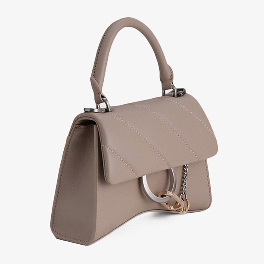 Túi Đeo Chéo Pedro Qulited Top Handle Bag PW2-55060014-14 Màu Nâu Sẫm