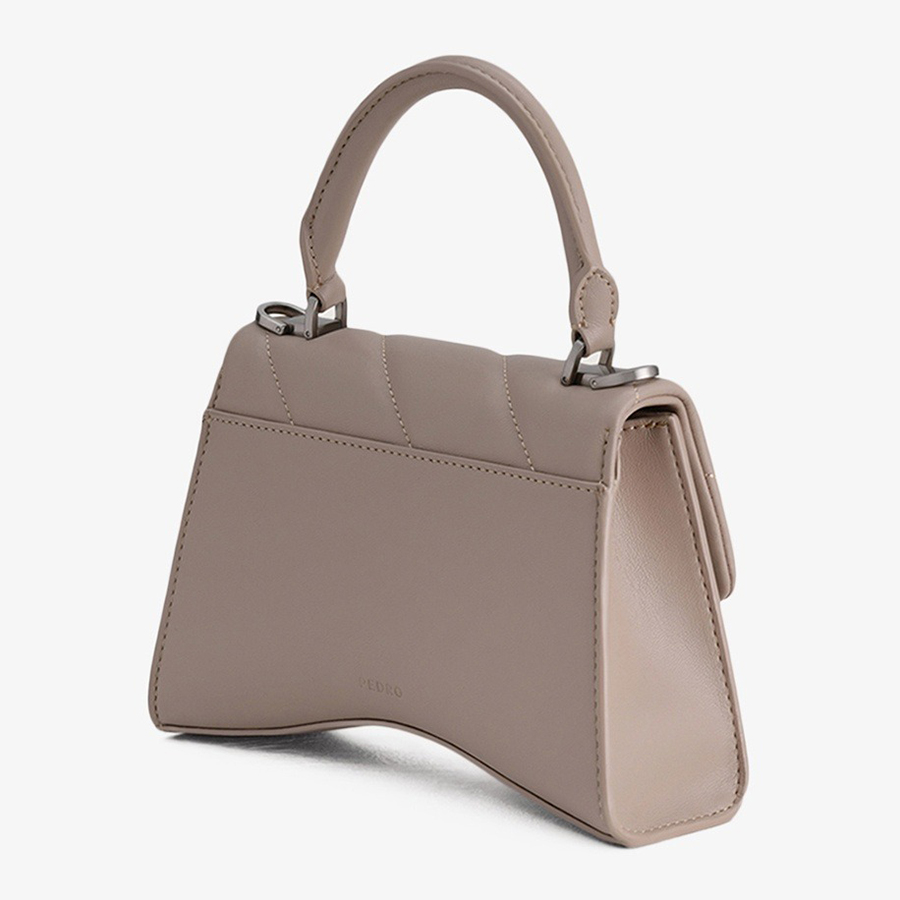 Túi Đeo Chéo Pedro Qulited Top Handle Bag PW2-55060014-14 Màu Nâu Sẫm