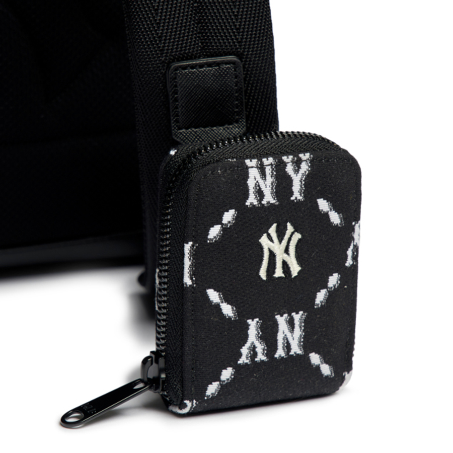 Balo MLB Monogram Diamond Jacquard New York Yankees 3ABKM022N-50BKS Màu Đen