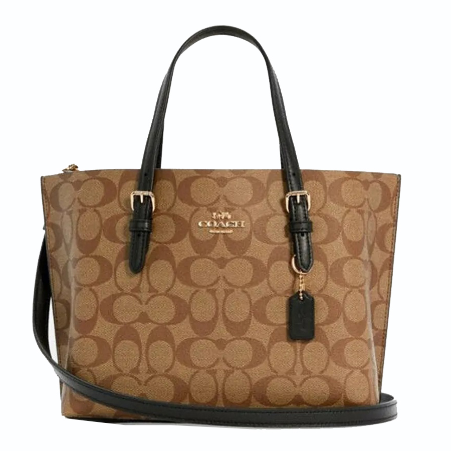 Túi Tote Coach Mollie Tote 25 In Signature Canvas Màu Nâu Be