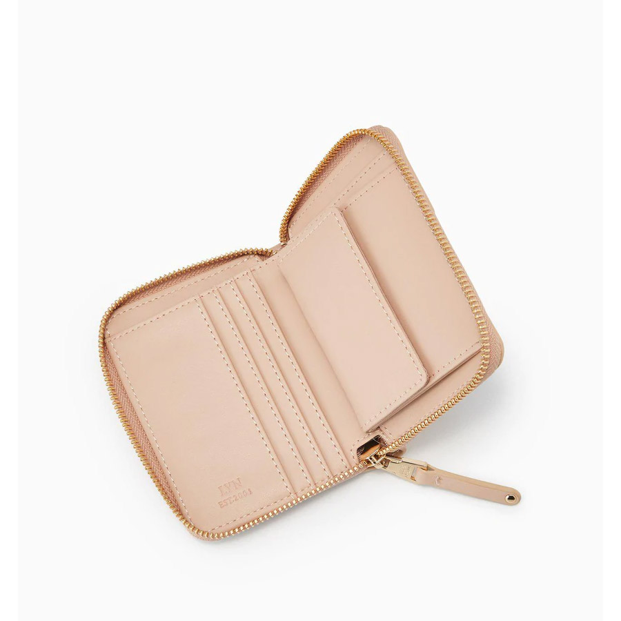 Ví Lyn Snowy Zip Short Wallets LL21WWF005 Màu Nâu Nhạt