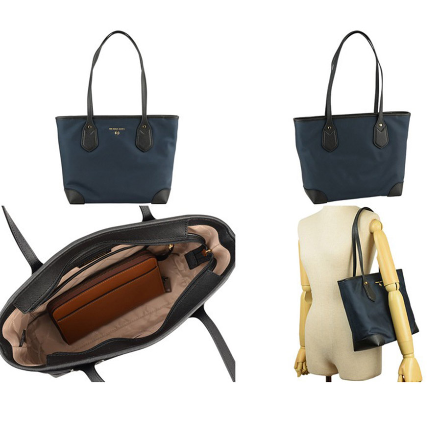 Túi Xách Michael Kors MK Eva Small Nylon Gabardine Tote Bag 30H9GV0T0C-407 Màu Navy