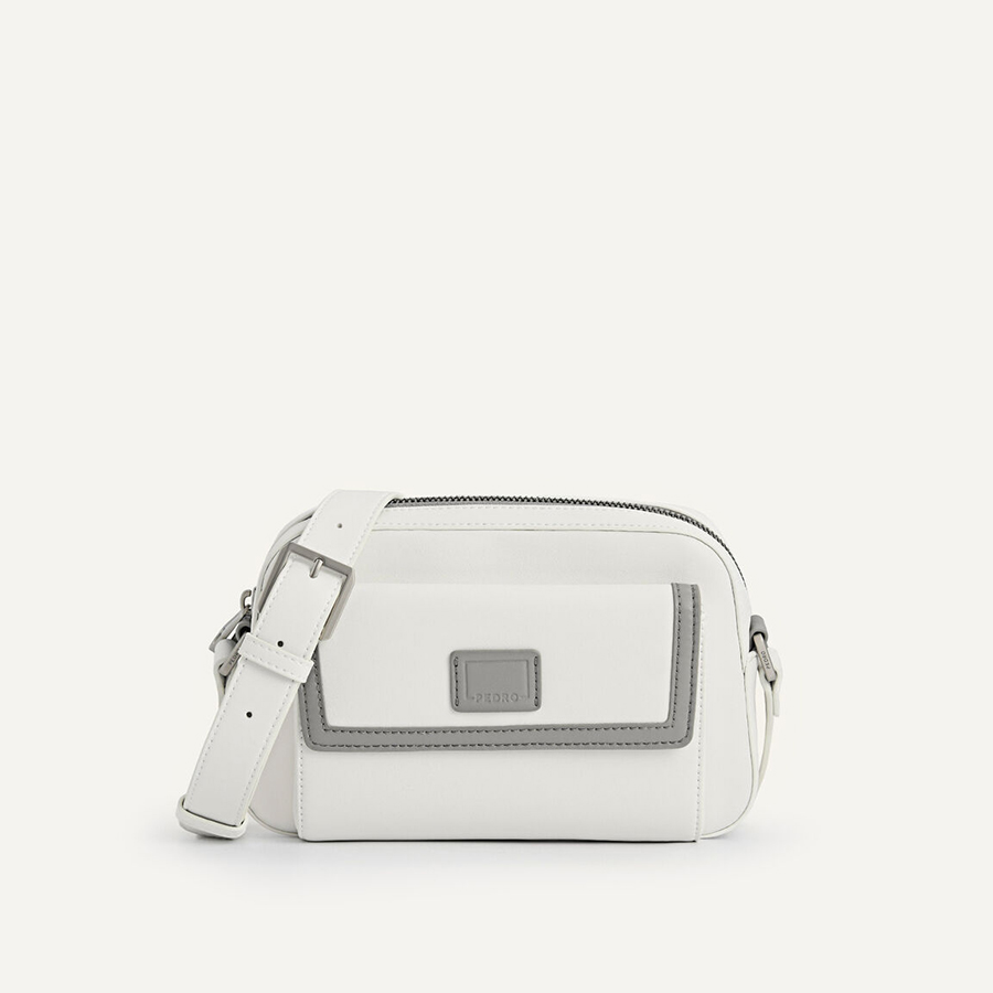 Túi Đeo Chéo Nam Pedro Casual Crossbody Bag White PM2-25210203 Màu Trắng