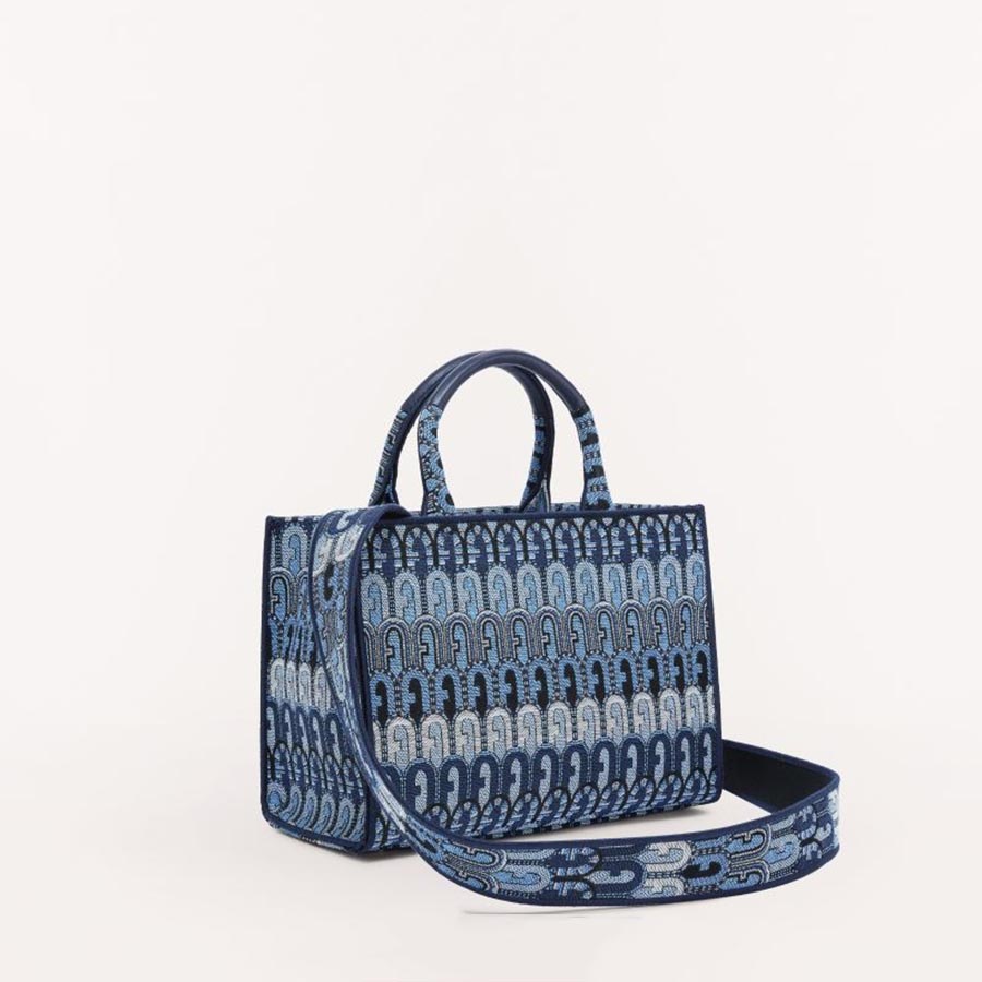 Túi Tote Furla Opportunity S Tote Toni Blu Denim Màu Xanh Denim