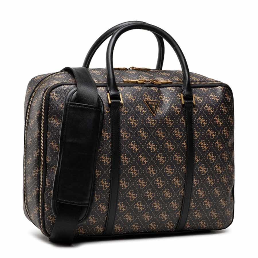 Cặp Xách Tay Đựng Laptop Guess Vezzola Work Bag HMVZZL P2114 BOC Màu Nâu Đen