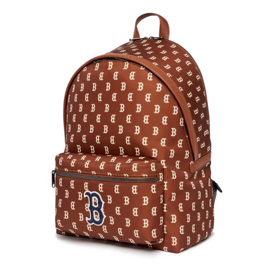 Balo MLB Monogram Boston Red Sox 3ABKM102N-43BRD Màu Nâu
