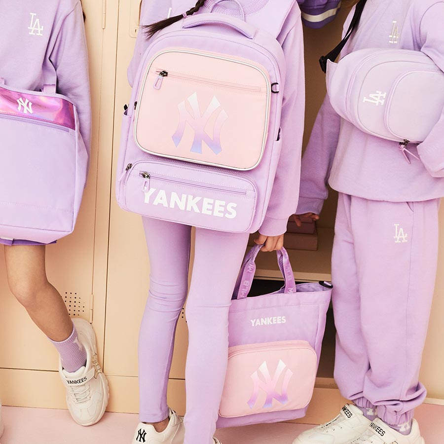 Balo Trẻ Em MLB Mega New York Yankees 7ABK0012N-50LDL Màu Tím (Kèm Túi Tote)