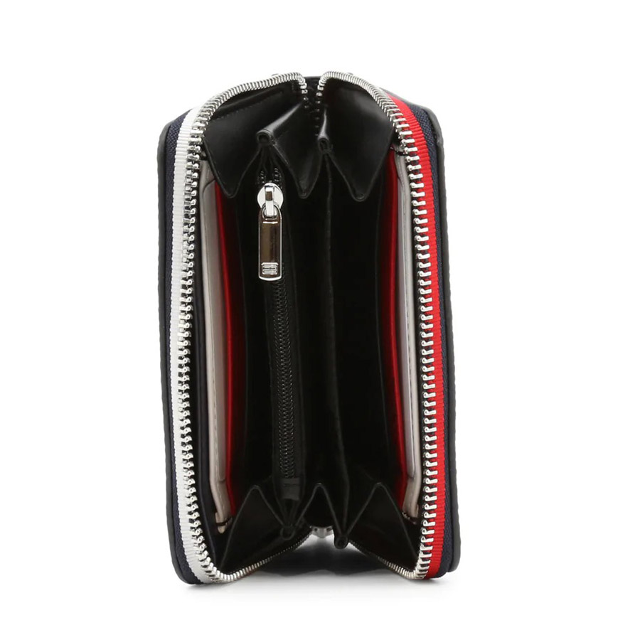 Ví Nữ Tommy Hilfiger  Leather Wallet AW0AW12021 Nero Màu Đen