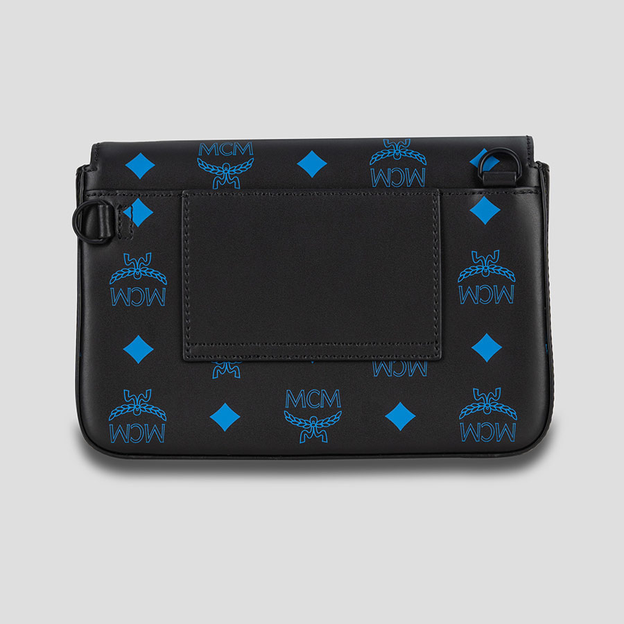 Túi Đeo Chéo MCM Millie Crossbody Splash Logo Black Blue MMRBASX05H9001 Màu Đen