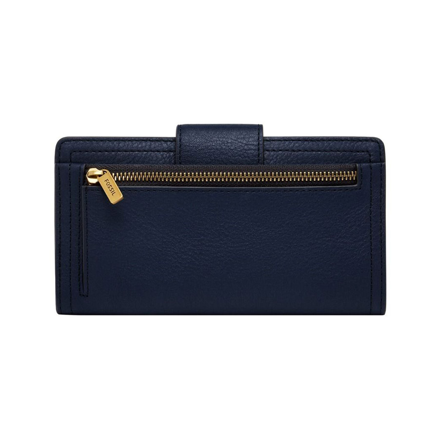 Ví Da Nữ Fossil Logan Clutch SL7830545 Màu Xanh Đen