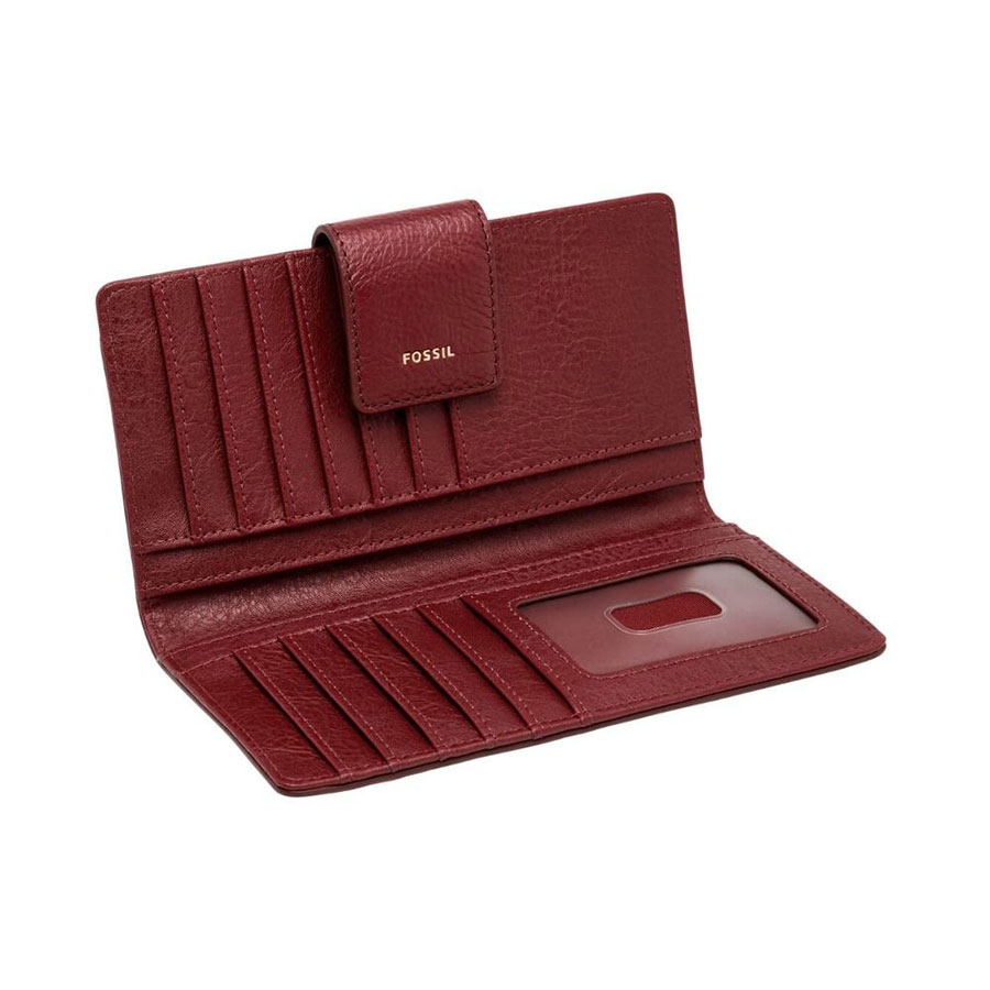 Ví Da Nữ Fossil Logan Clutch SL7830627 Màu Đỏ