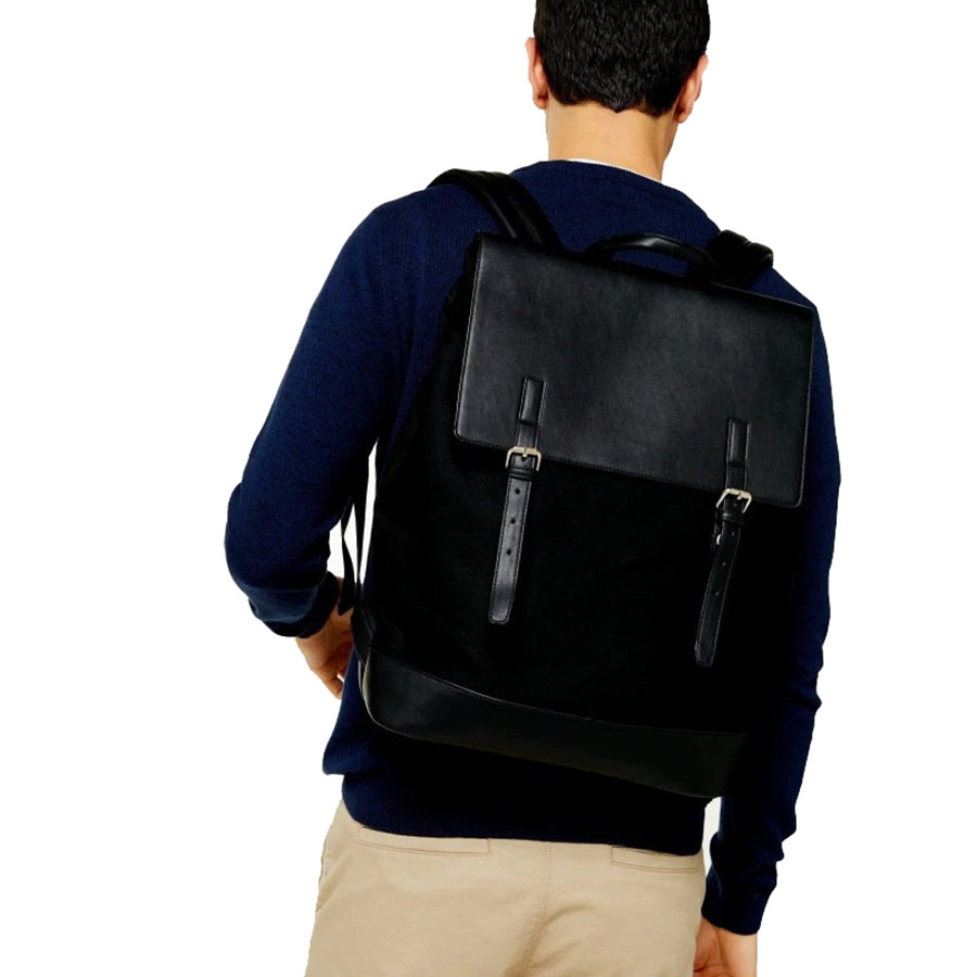 Balo Nam Topman Black Jessie Rucksack For Men 56U64QBLK Màu Đen