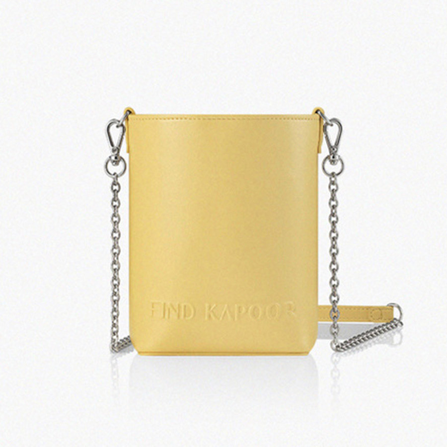 Túi Đeo Chéo Nữ Find Kapoor Mini Pingo Bag Lettering Chain Set FBPG12ECABT Màu Vàng