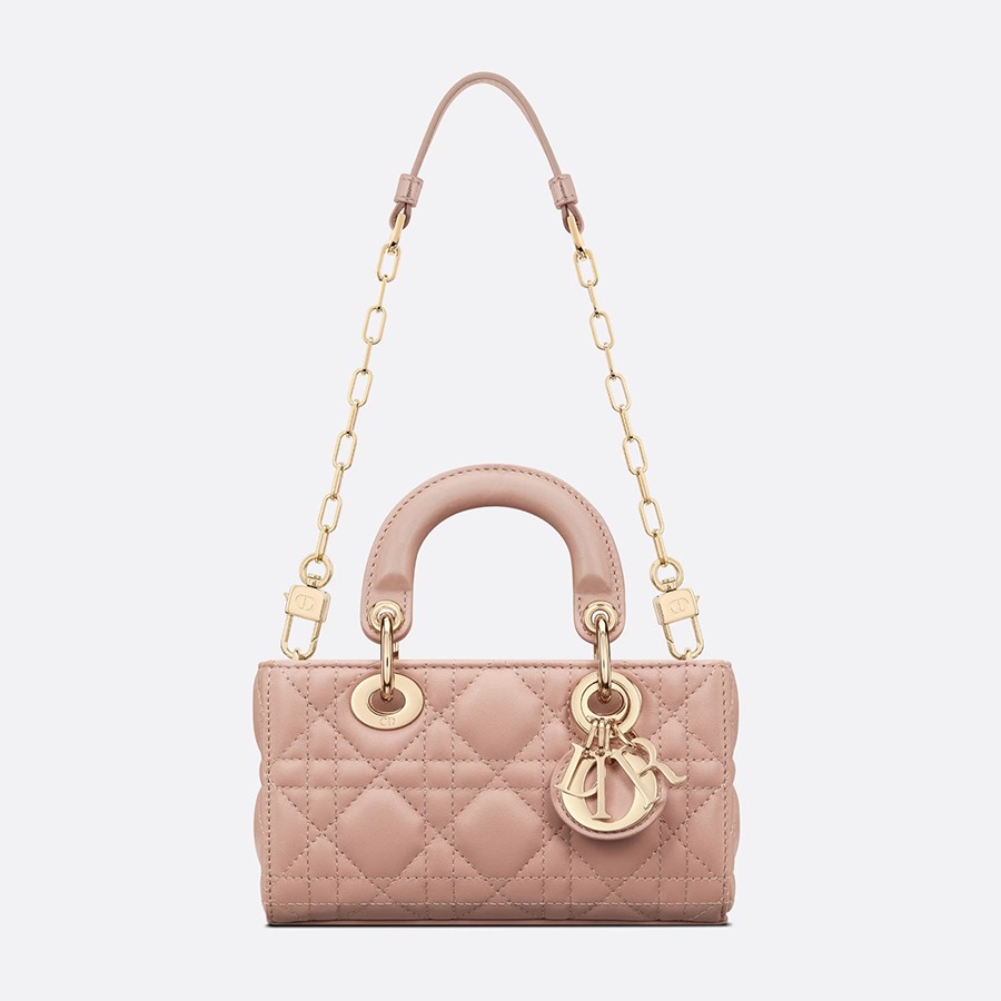 Túi Xách Tay Dior Micro Lady D-Joy Bag S0910ONGE_M49P Hồng Nhạt