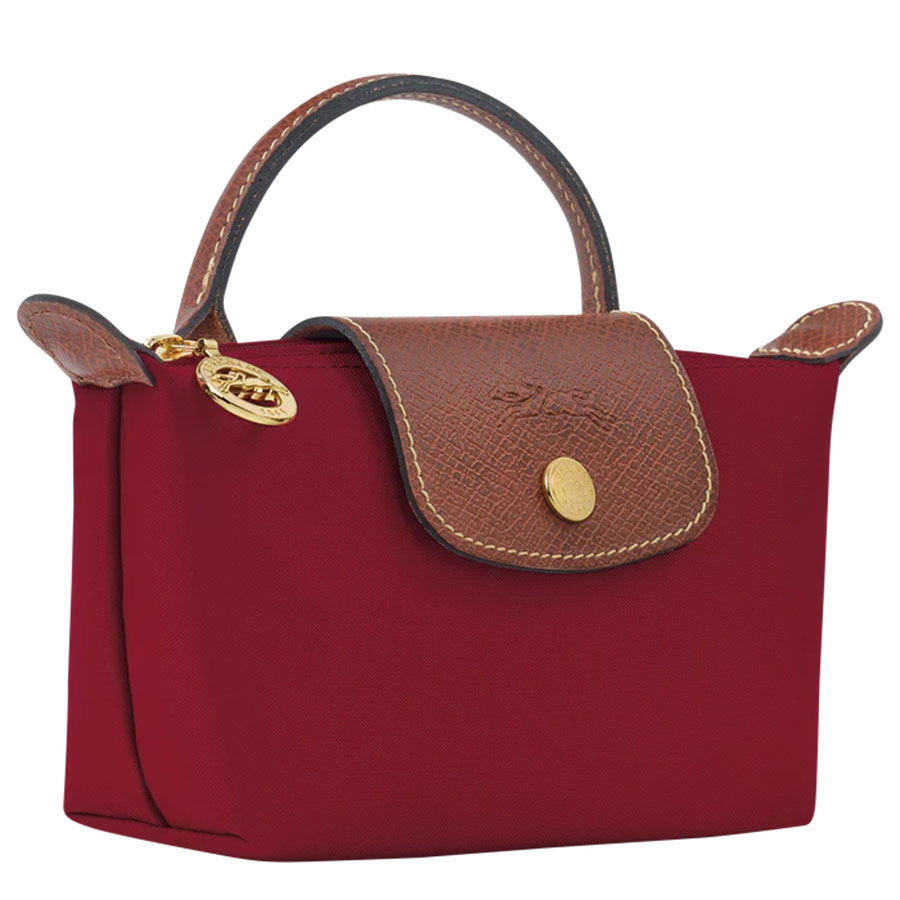 Túi Xách Longchamp Le Pliage Original Pouch With Handle 34175089P59 Màu Đỏ Nâu