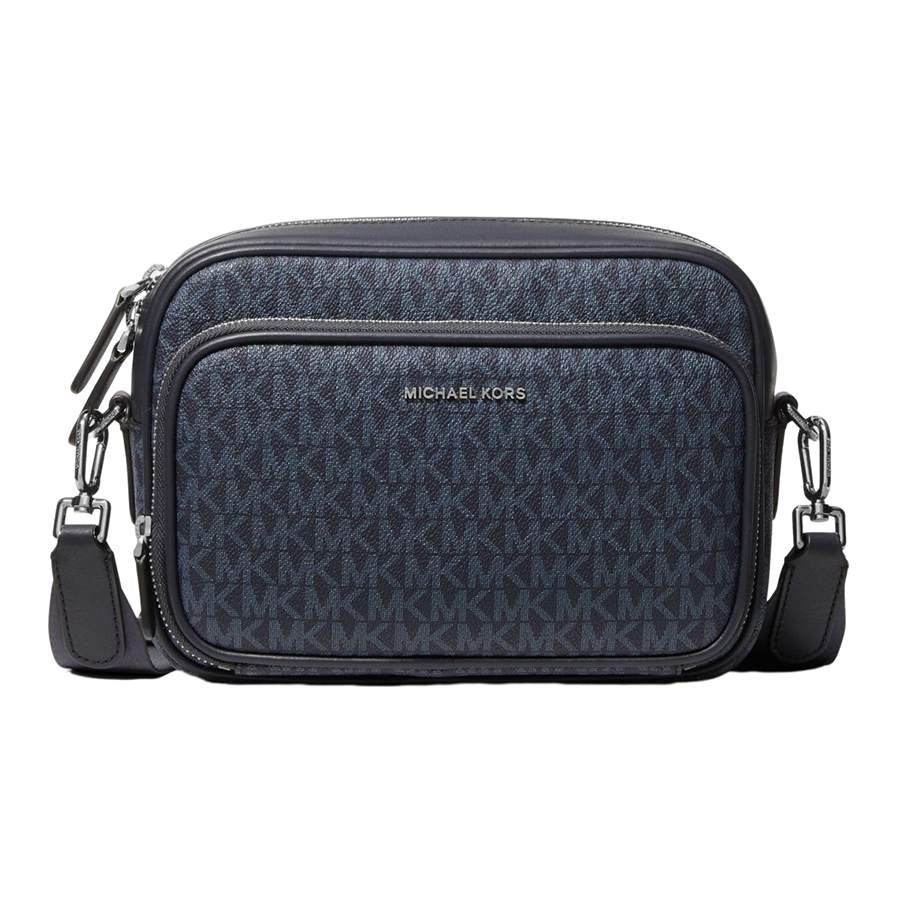 Túi Đeo Chéo Michael Kors MK Hudson Logo Crossbody Bag 33S2LHDM3B Màu Xanh Navy