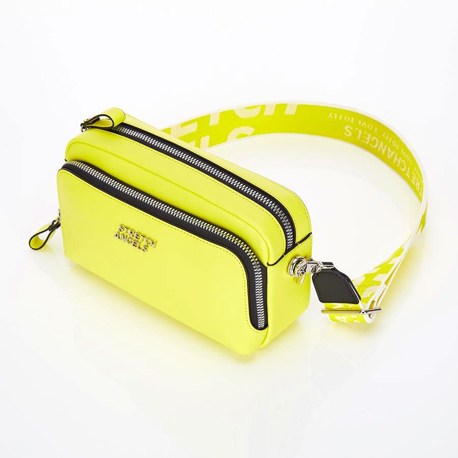 Túi Đeo Chéo Nữ Stretch Angels Panini Metal Logo Solid Light Yellow Bag Màu Vàng Chanh