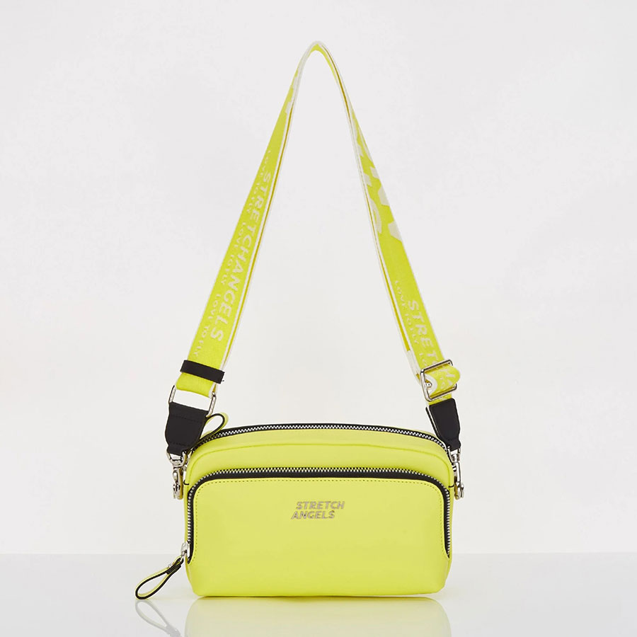 Túi Đeo Chéo Nữ Stretch Angels Panini Metal Logo Solid Light Yellow Bag Màu Vàng Chanh