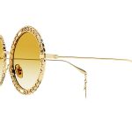 Kính Mát Nữ Gucci Gold Chain Sunglasses GG1113S 001 Màu Vàng