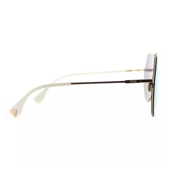 Kính Mát Nữ Fendi Shield Sunglasses Rose Gold Sunglasses FF 0193 000 0J Màu Vàng Hồng