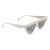 Kính Mát Nữ Fendi Gray Ivory Mirror Ladies Sunglasses FF 0371/S 0VK6 53 Màu Trắng