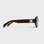 Kính Mát Celine Triomphe 08 Sunglasses In Acetate Red Havana CL40238U Màu Nâu/Xám