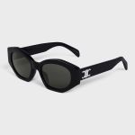 Kính Mát Celine Triomphe 08 Sunglasses In Acetate Black CL40238U Màu Đen